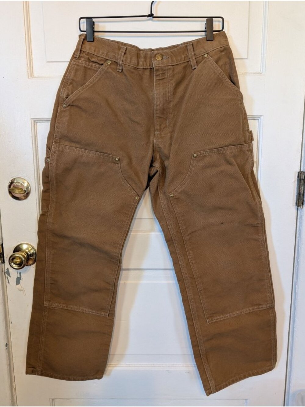 Men's Carhartt B01 Loose Fit Firm Duck Double-Knee Work Pants Size 32 x 28